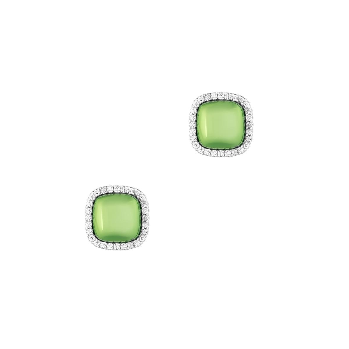 Kolczyki Green Squares Princess Club