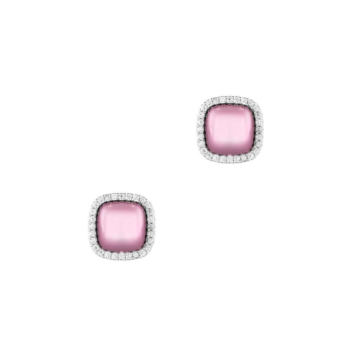 Kolczyki Pink Squares Princess Club